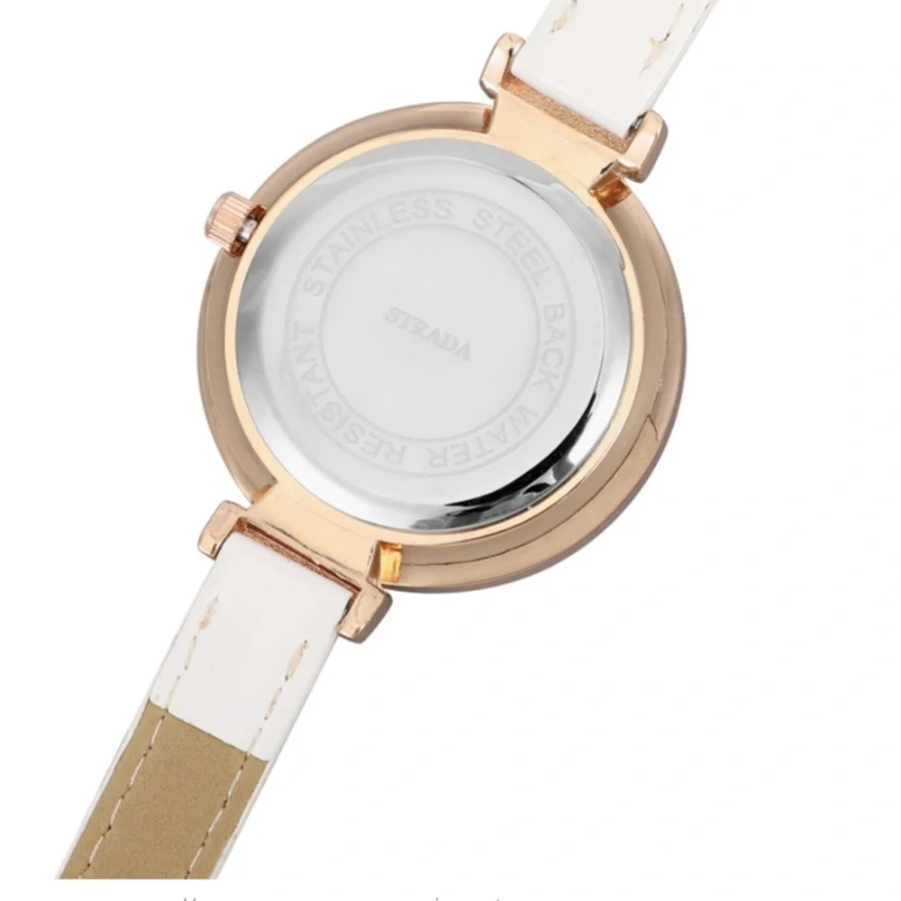 White Watch with White Austrian Crystals